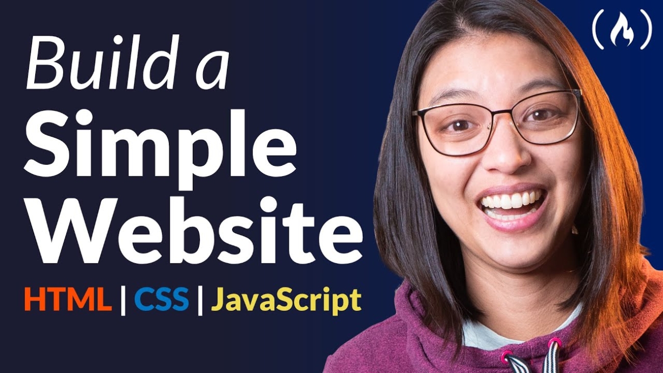 Build a Simple Website with HTML, CSS, JavaScript – Course for Beginners